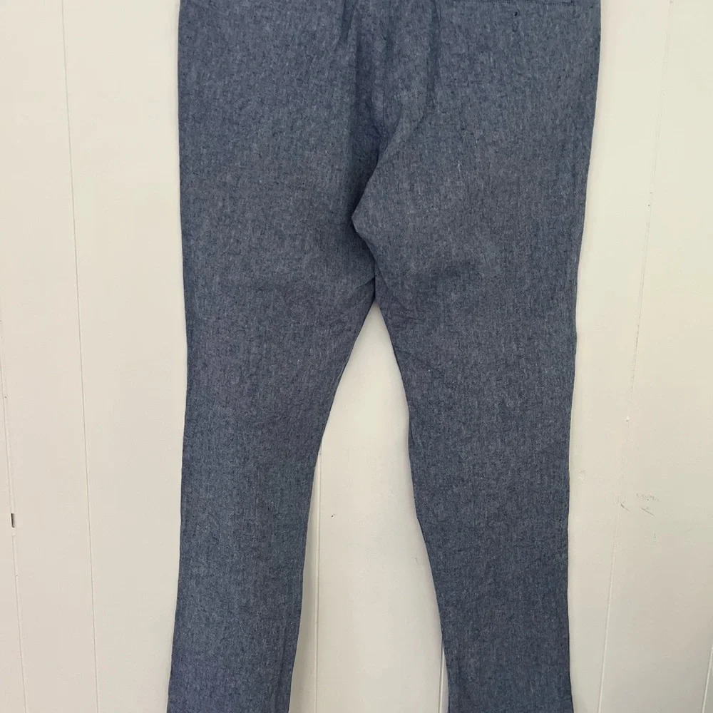 J. Crew The Sutton‎ Chambray Pants Mens 34x32 Linen Cotton Chino Straight Leg - Picture 14 of 14